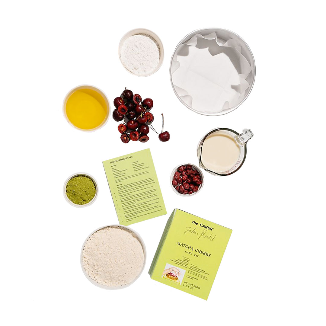 The Caker's Matcha Cherry Cake Kit