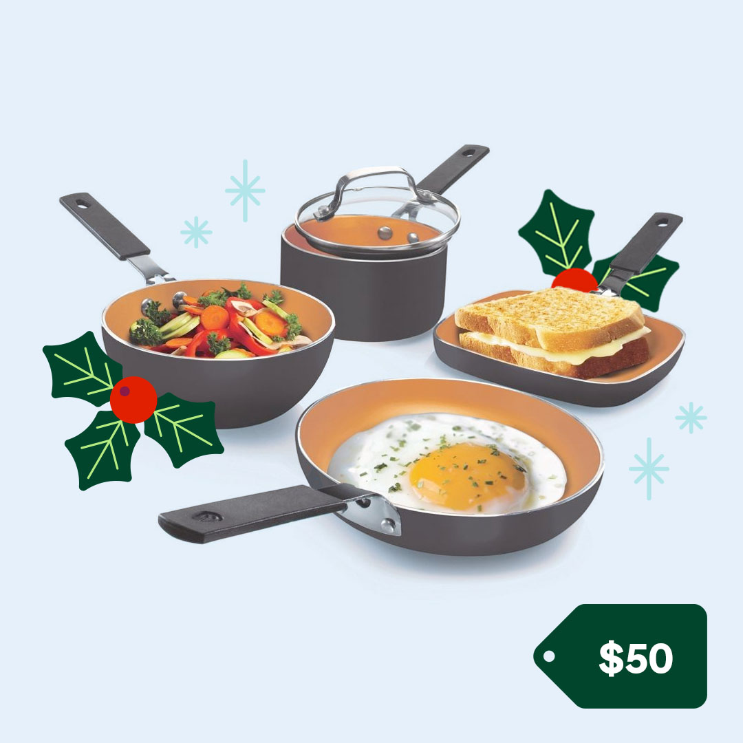 Gift Guide Under $50Macys Gotham Steel Nonstick Space-Saving StackMaster Mini 5-Pc. Cookware