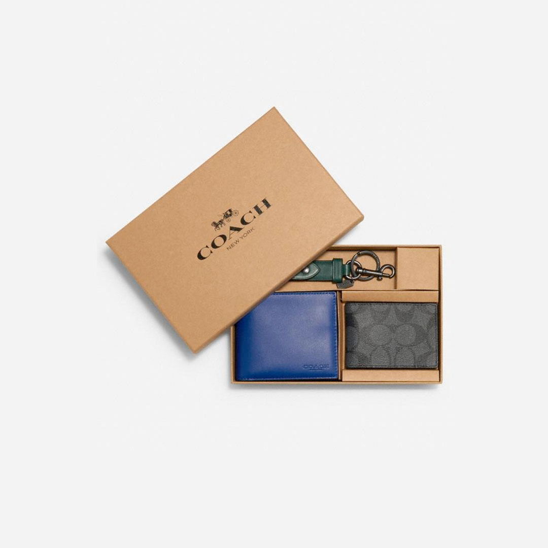 Coach Boxed 3-In-1 Wallet Gift Set In Colorblock Signature Canvas