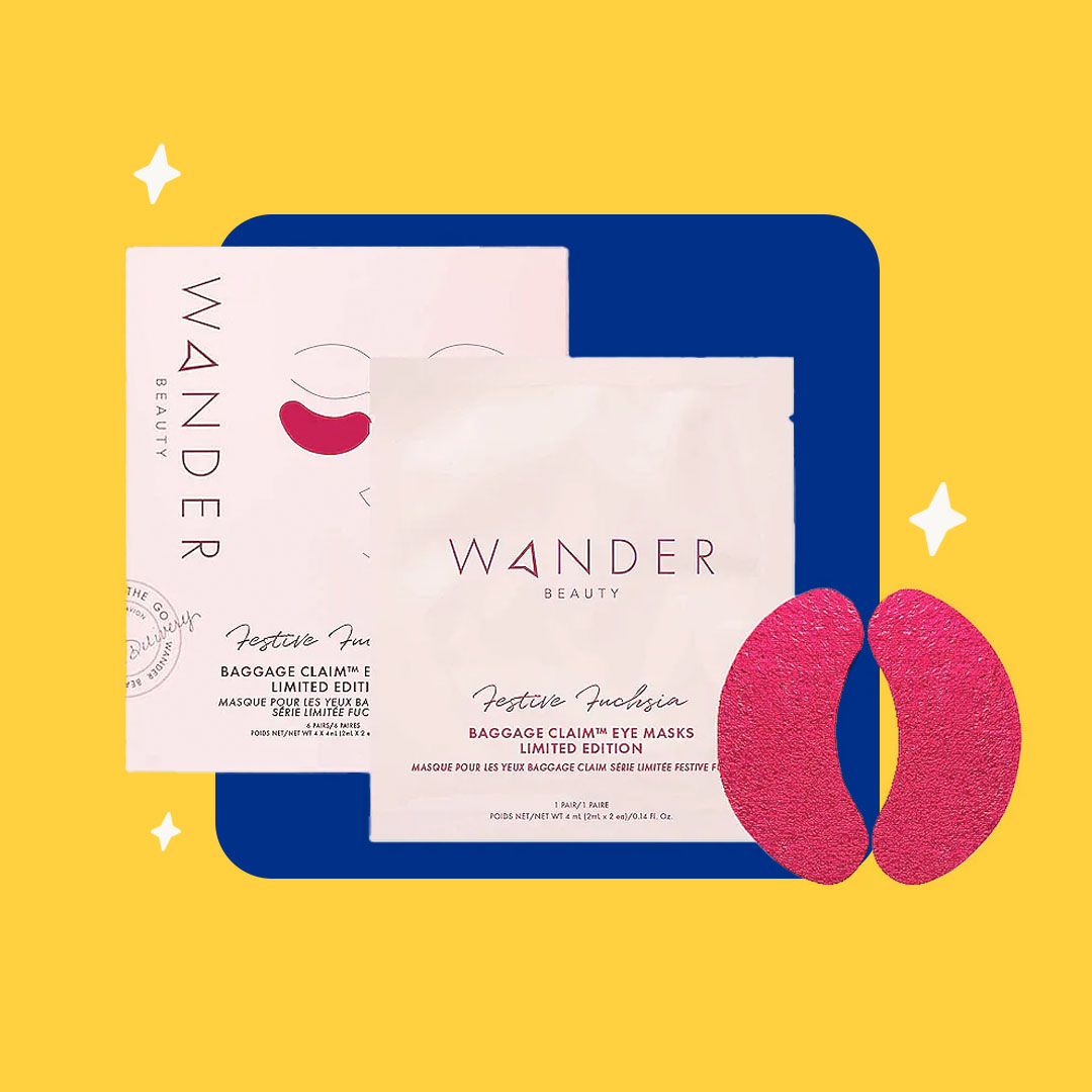 Wander Beauty Limited Edition Baggage Claim™ Festive Fuchsia Eye Masks
