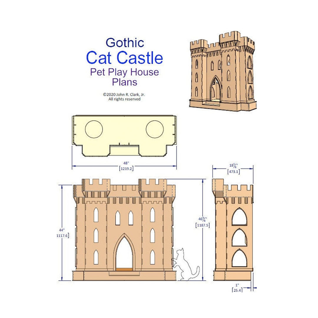 Playhouse4Pets DIY Cat Castle Gothic Plans Car