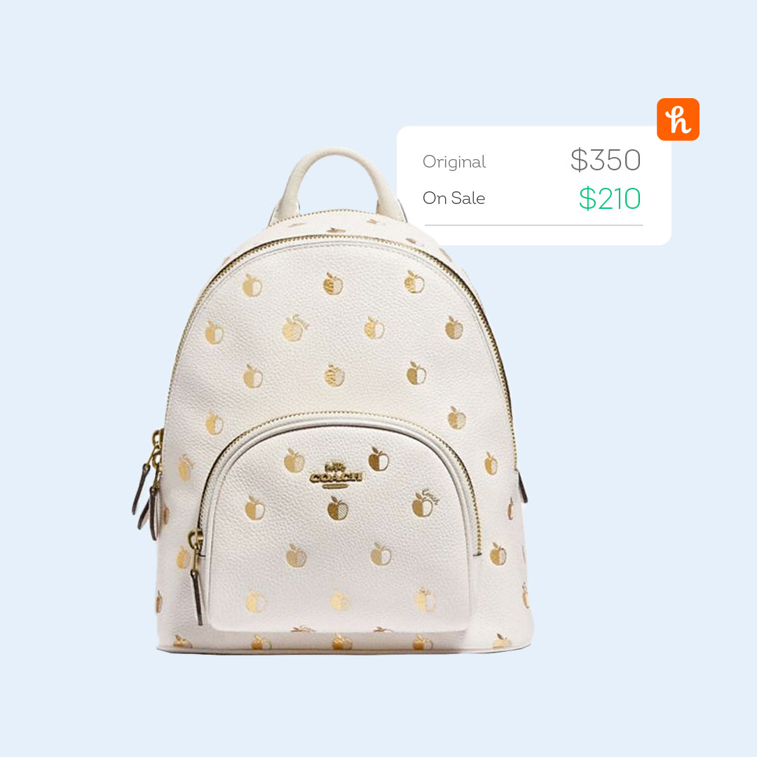 Coach Carrie Backpack 23 With Apple Print