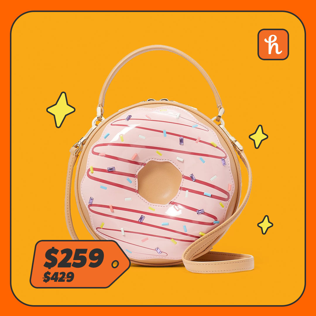 Pink donut crossbody purse 