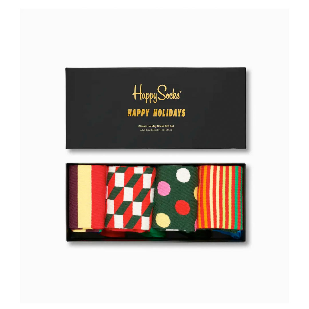 Happy Socks Classic Holiday Socks Gift Box 4-Pack