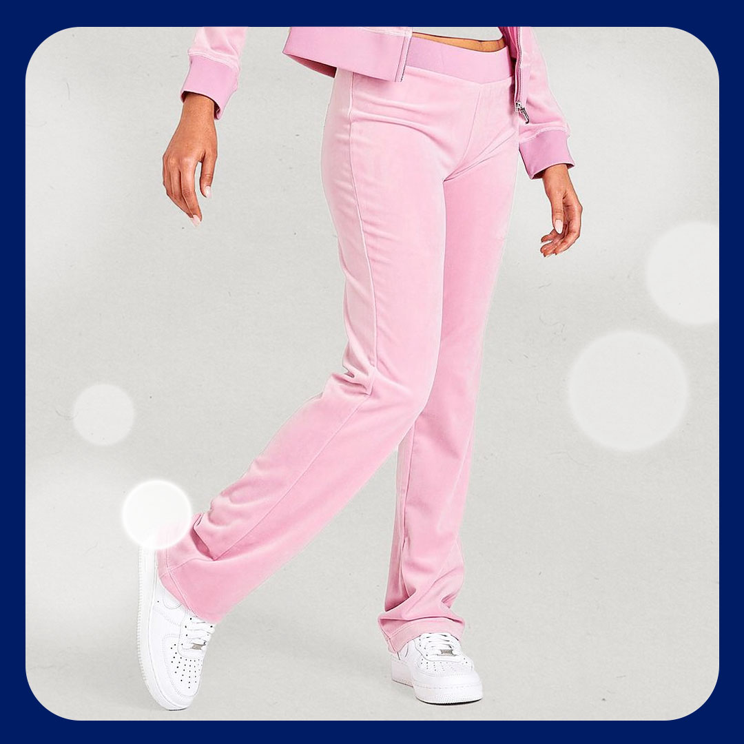 Pink Velour Track Pants