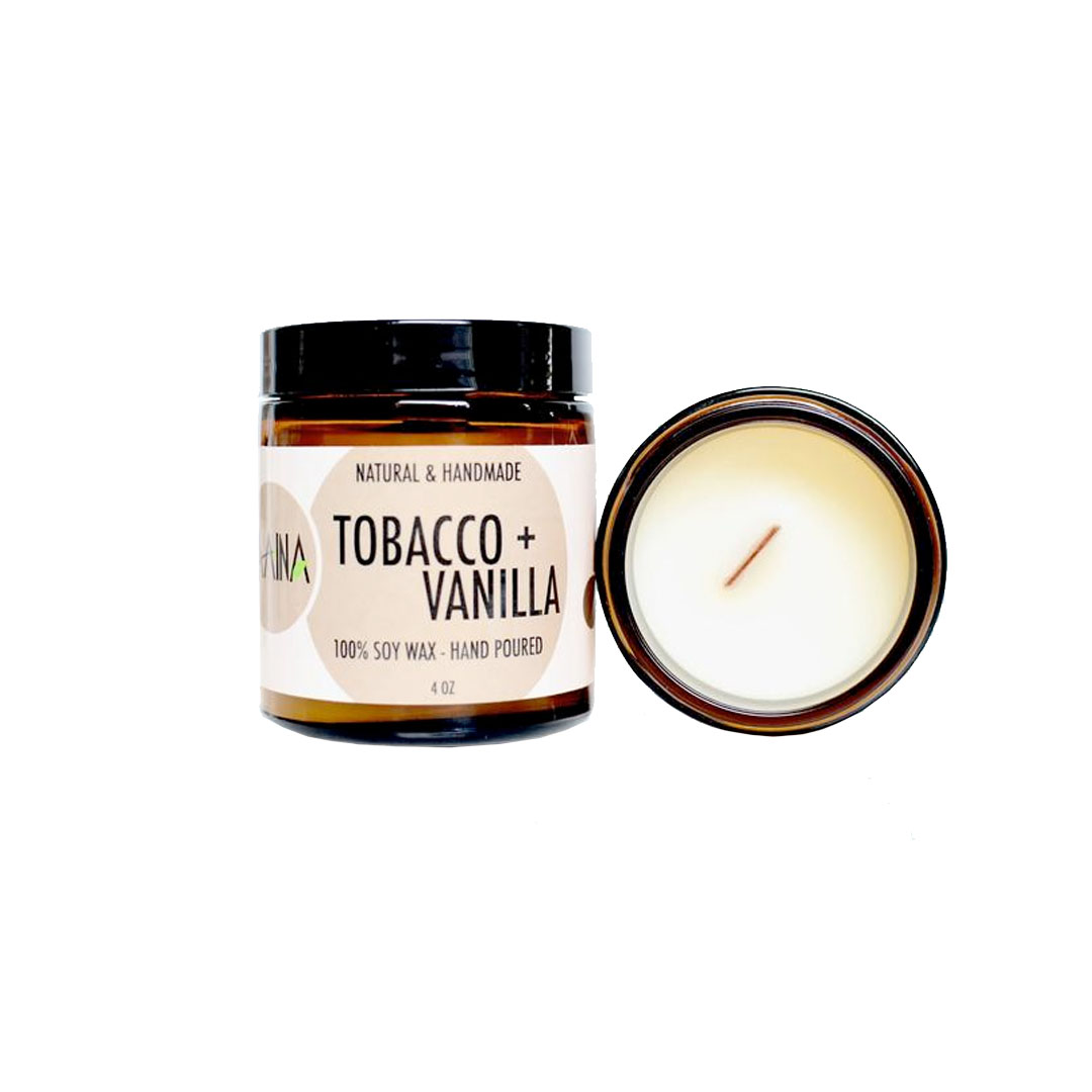Zaaina Tobacco + Vanilla Scented Soy Candle