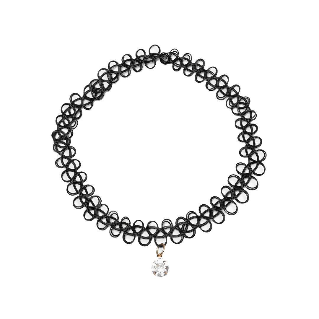 boohoo US Diamante Detail Tattoo Choker