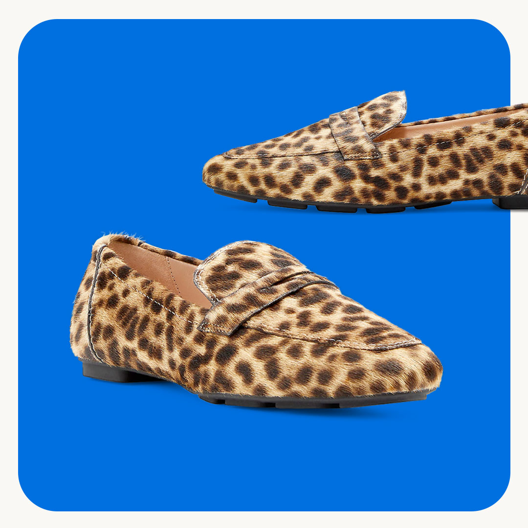 Leopard Print Loafer Shoes