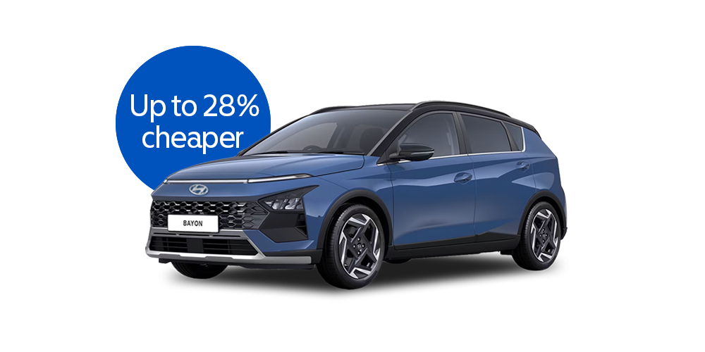 Save up to 28 percent on a Hyundai Bayon