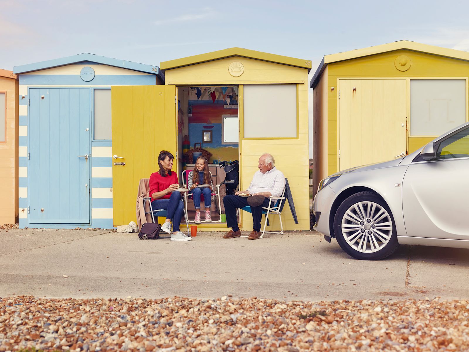 Family at the seaside