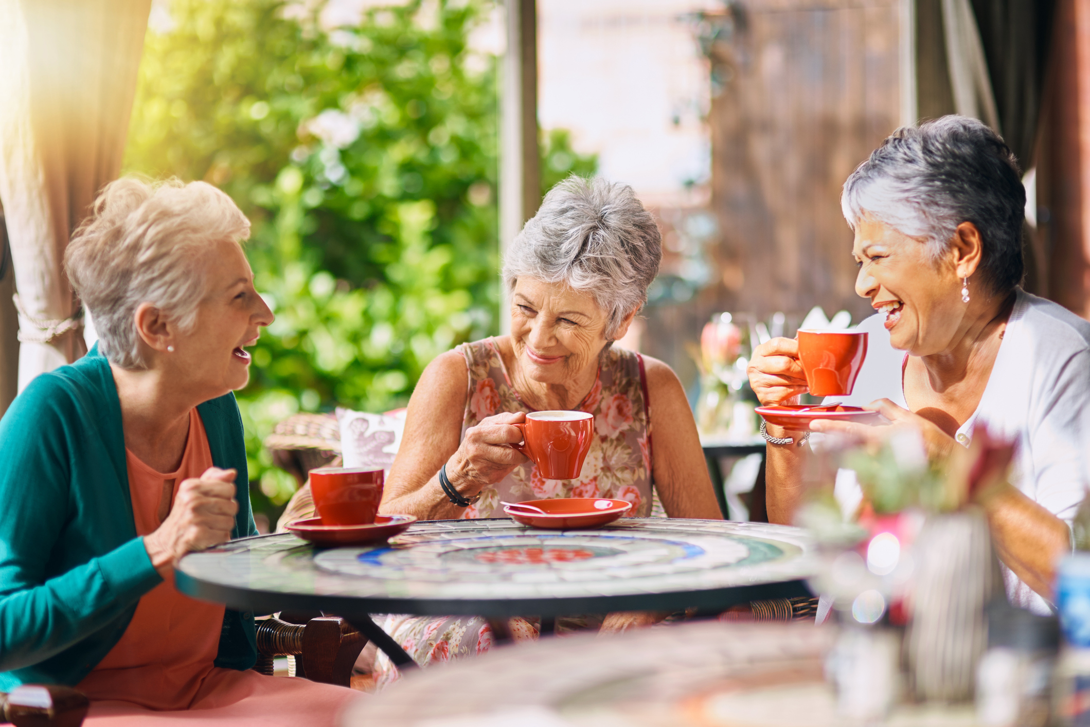Women drinking tea