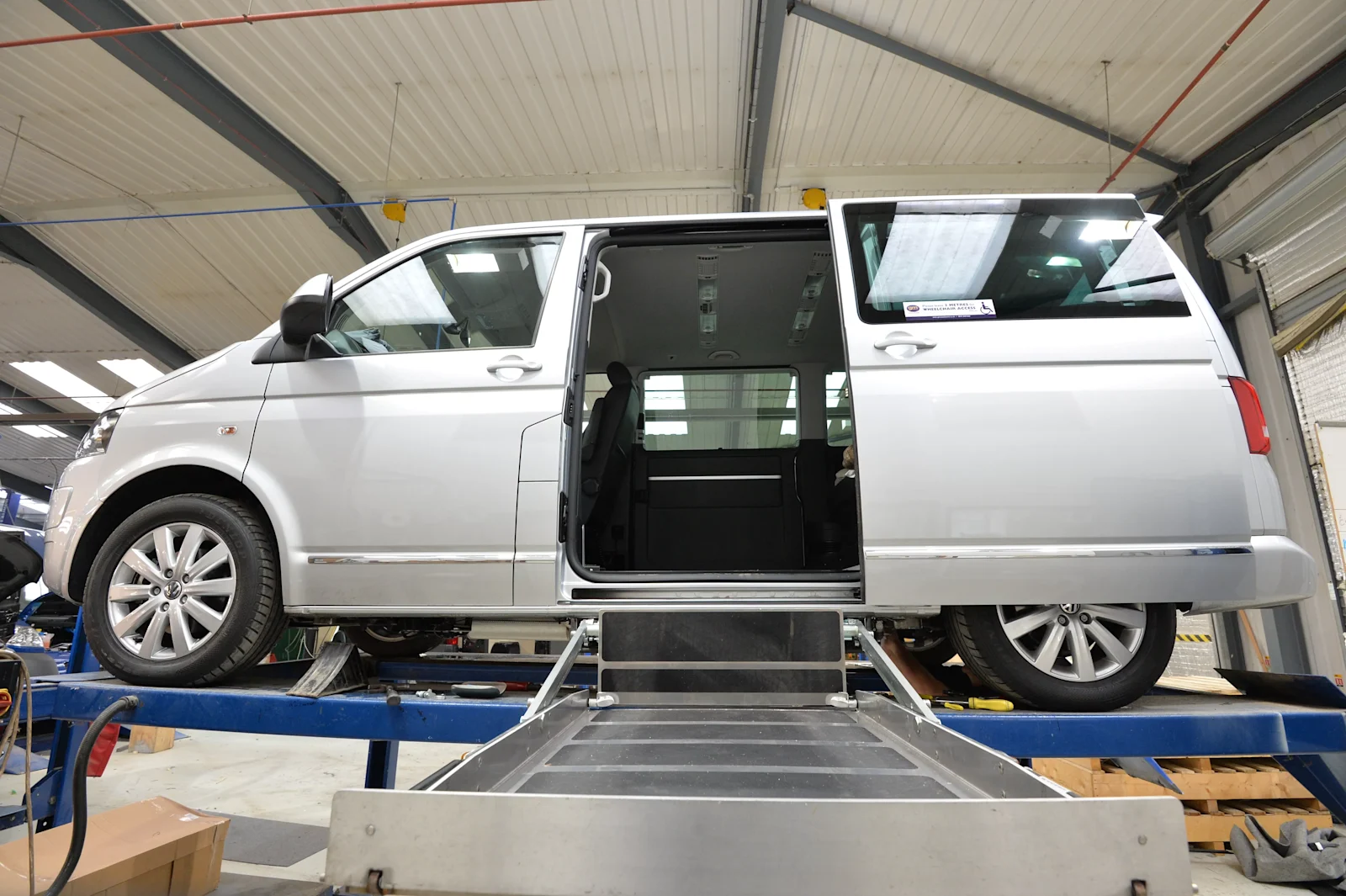 A WAV with a side access ramp