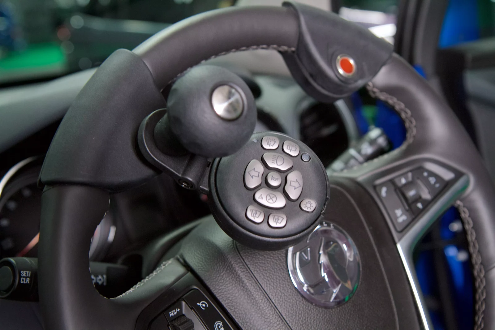 A wheel adaptation with buttons