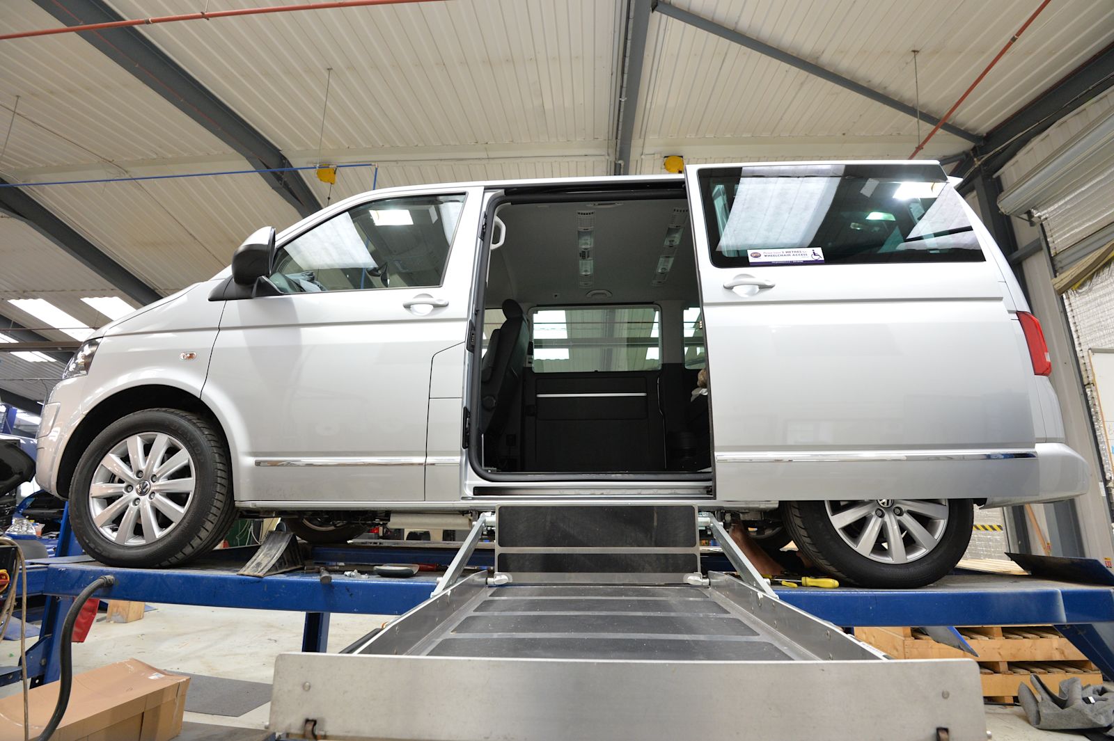 A WAV with a side access ramp