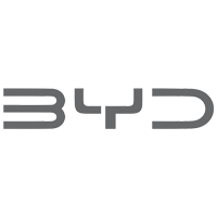 The logo of the BYD car company