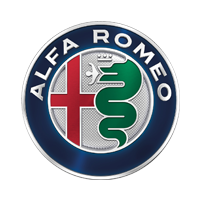 The logo of the Alfa Romeo car company