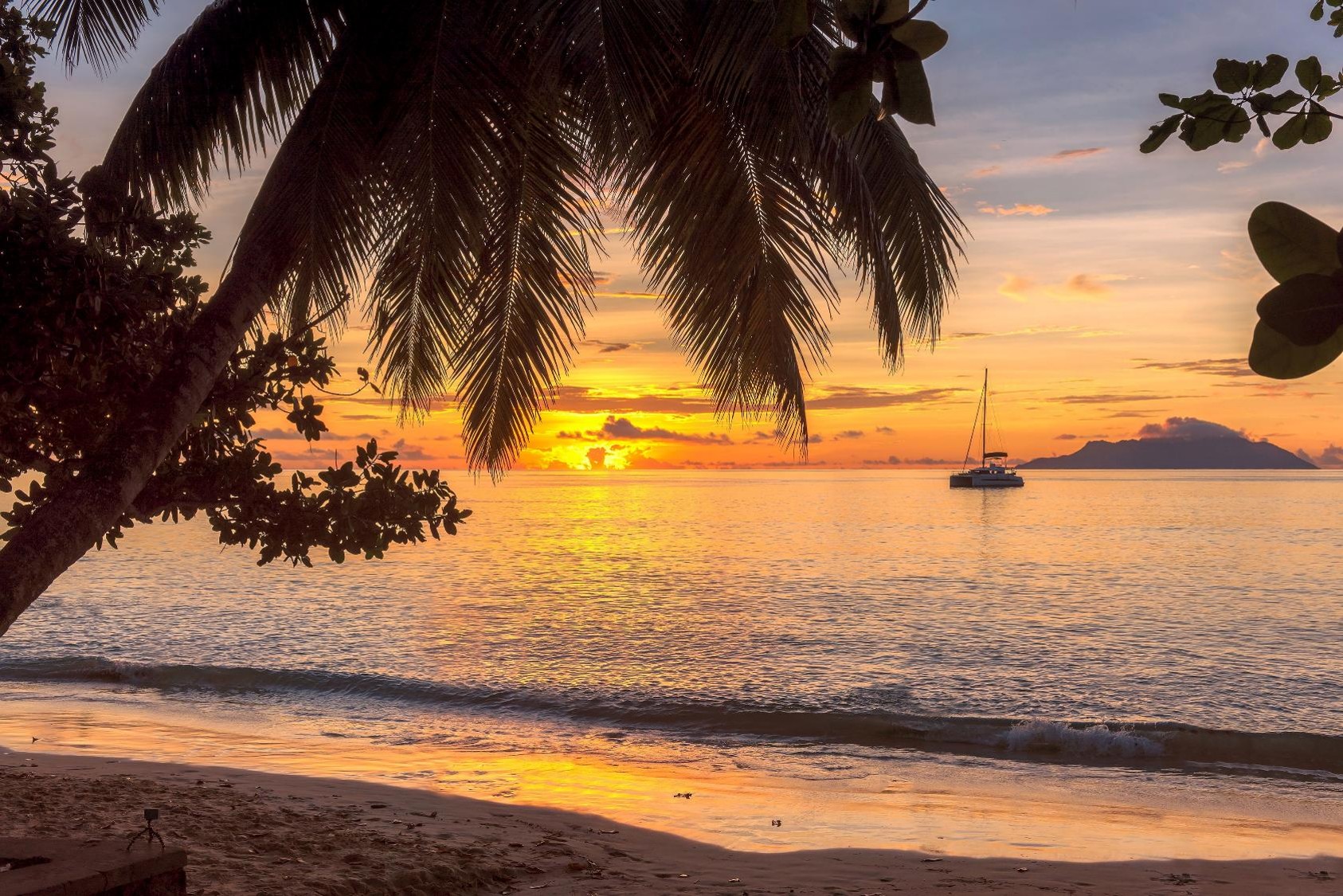 Beach sunset at Kingston Jamaica