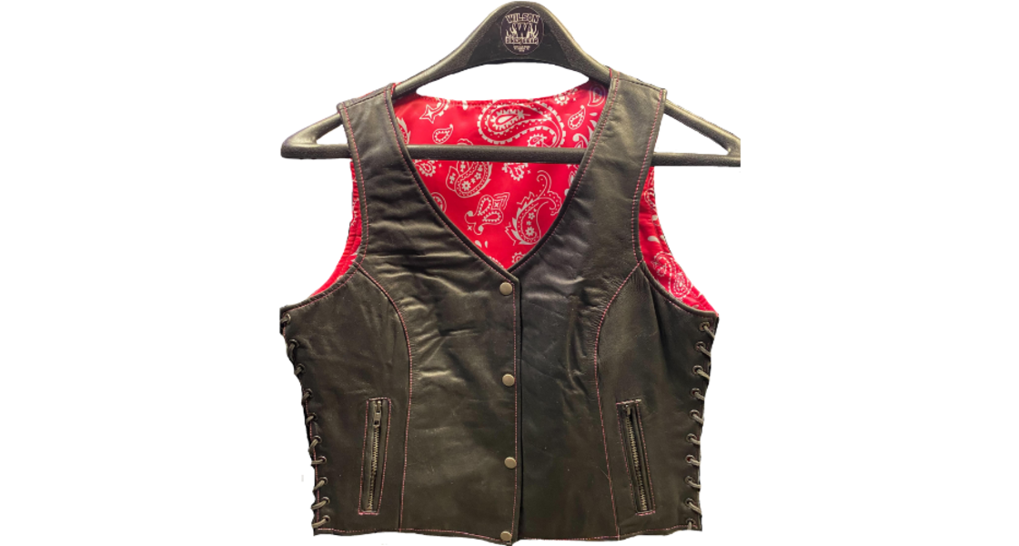 Wilson leather 2025 motorcycle vest