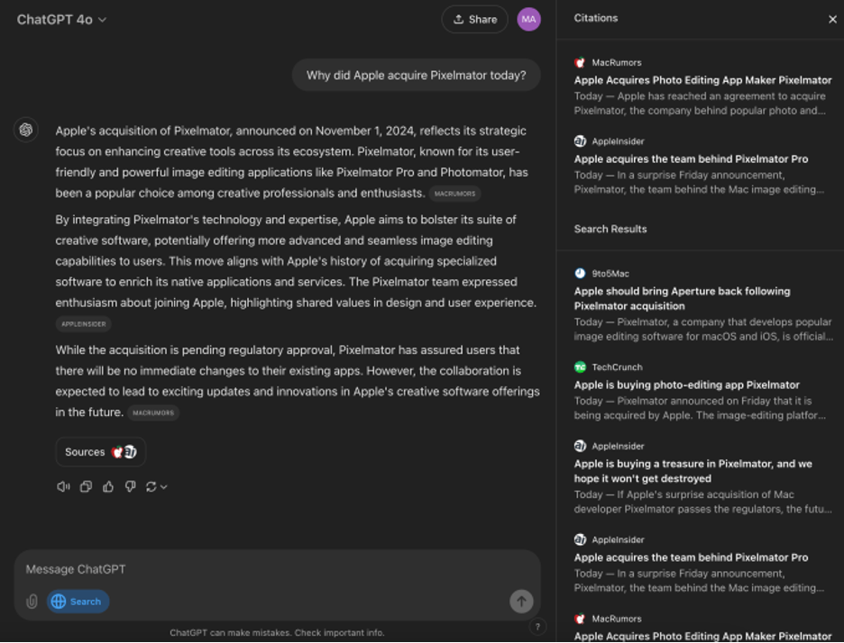 OpenAI's answer to Google search