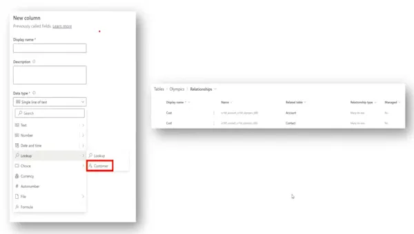 Dataverse polymorphic lookup customer field with Account and Contact relationships