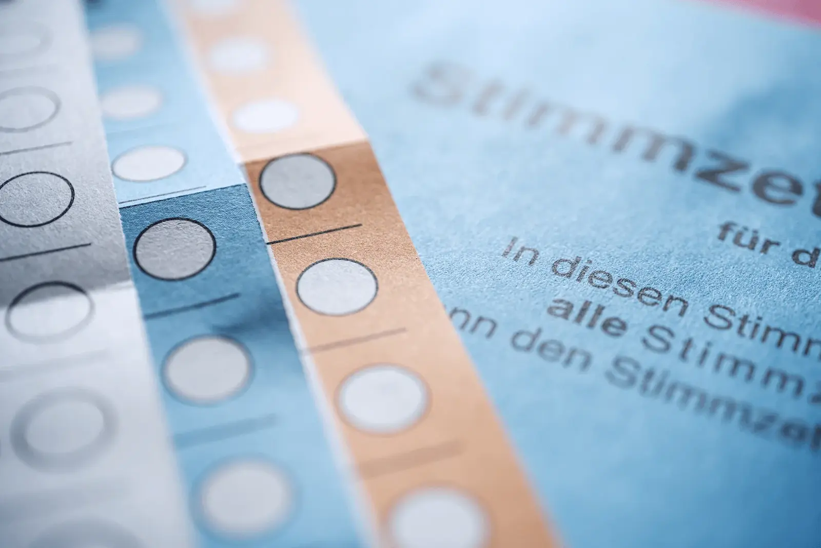 Foto: Stimmzettel für die Wahlen