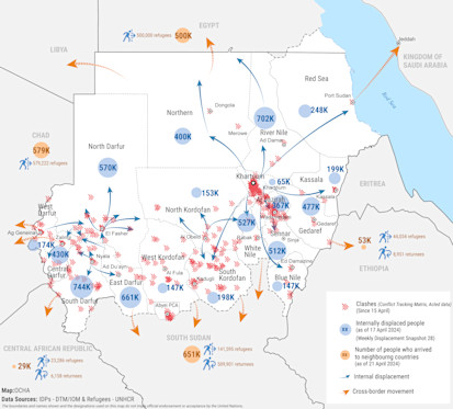 SDN Displacement Clashes- Map FU 24042024