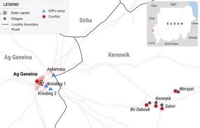 West Darfur location map 25 April 2022