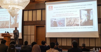 Presentation by UNMAS during the event at Radisson Blu hotel in Tripoli (3F)
