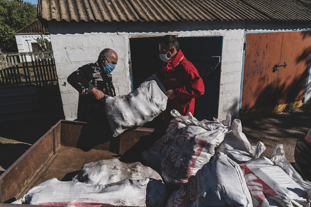 Chermalyk village, Donetska oblast, GCA, Ukraine.