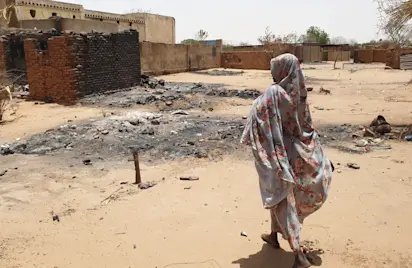 Torched house in Hay Al Jabal neighbourhood Ag Geneina May 2021 OCHA