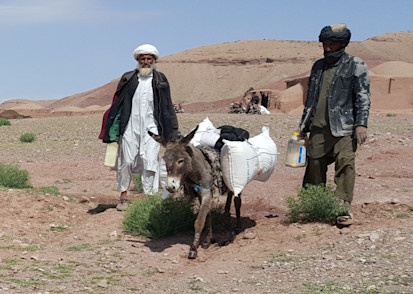 Food Distribution for drought-affected families in Kohi Zor, Hirat, May 2019.