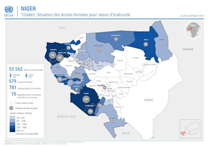 Niger - Tillaberi : Situations des écoles fermées pour raisons des insécurité