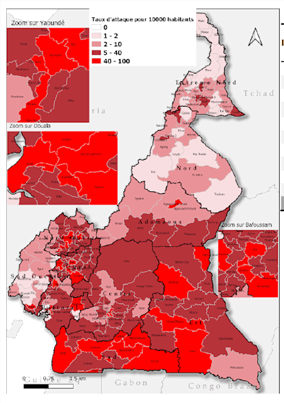 Infection rate per 10,000 people