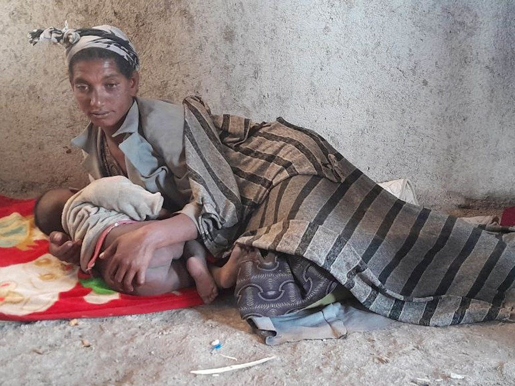 October 2023. Jarte Jardega Woreda, Horo Guduru Wellega, Oromia. Displaced mother. 