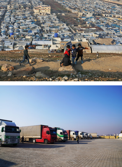 IDP camps in Syria and Transshipment Hub 