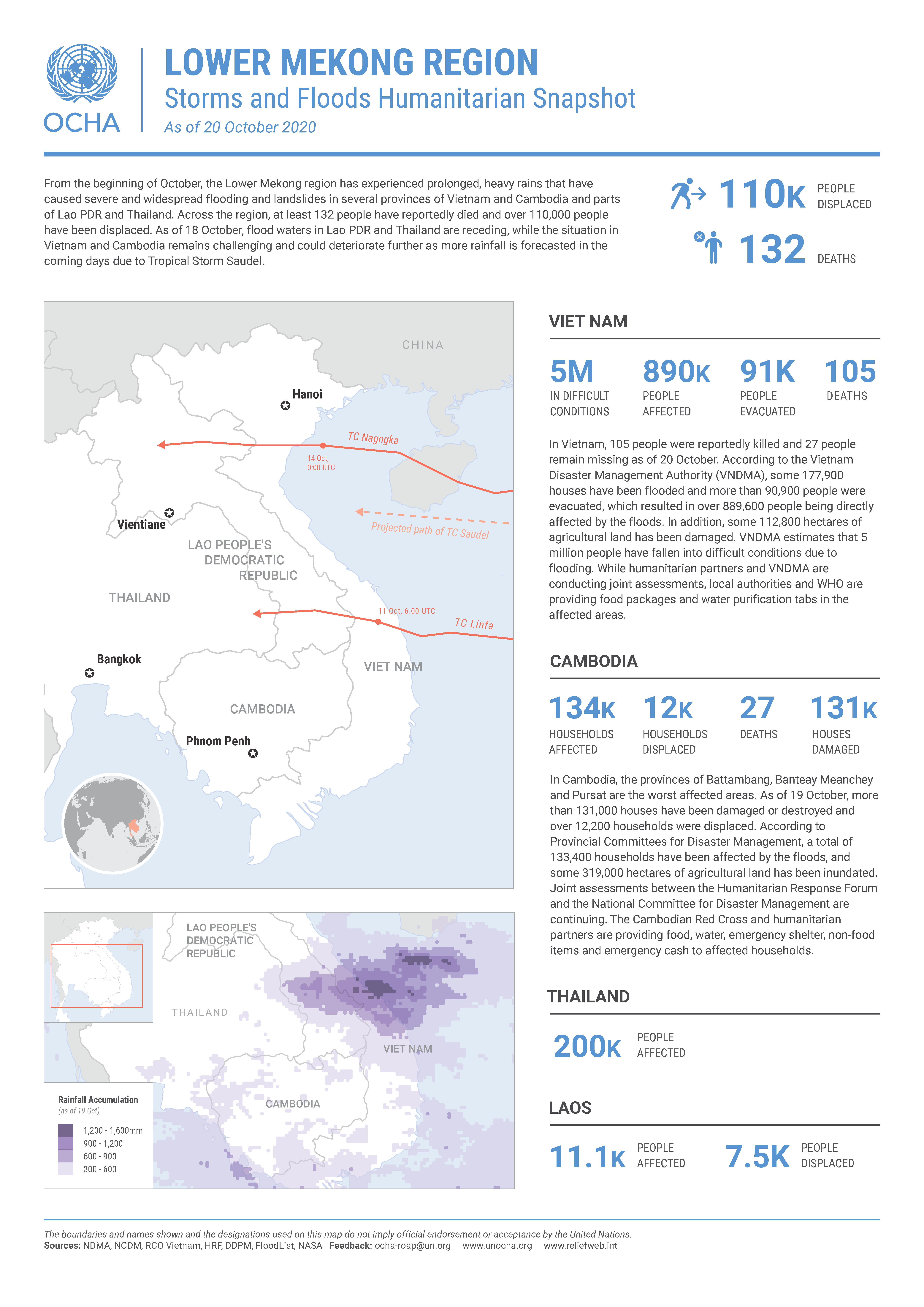 Asia And The Pacific - Lower Mekong Region: Storms And Floods ...