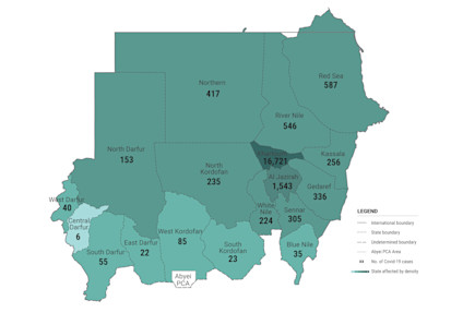 Covid19 no of cases 12Dec20 heat map