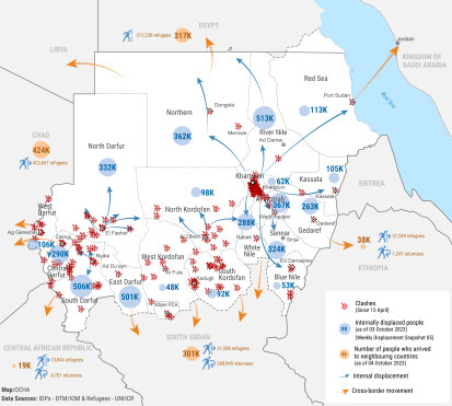 SDN Displacement Clashes- Map FU 05102023