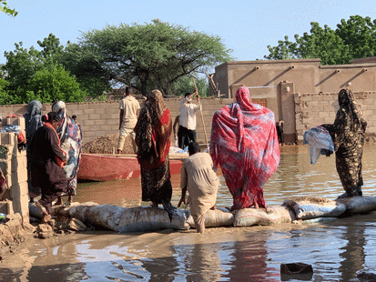 Flood damage in Wad Mukhtar Village Khartoum State OCHA Sept20