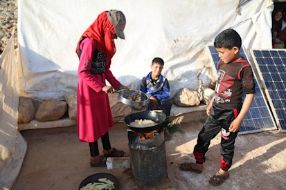 Families in camp in NWS