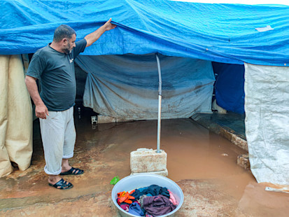 Flooded tents in NWS