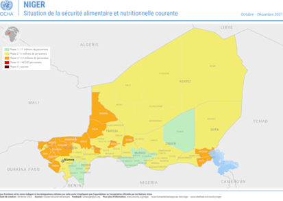 Carte sur l'insécurité alimentaire