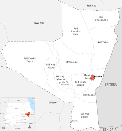 Map of Kassala State