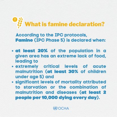 Famine declaration