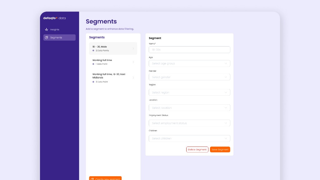 Defaqto — segments