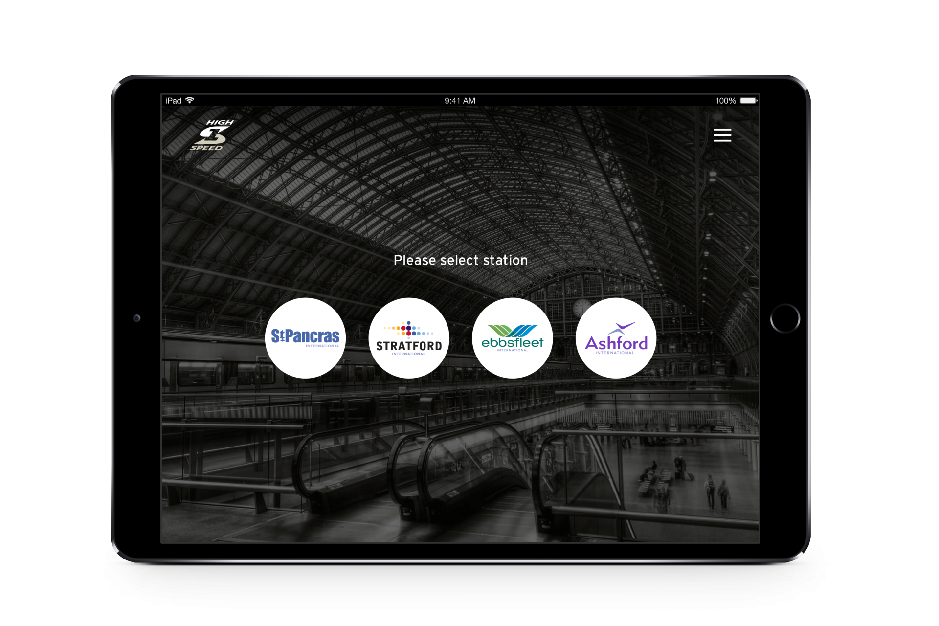 High Speed 1 — WGL app screen 2