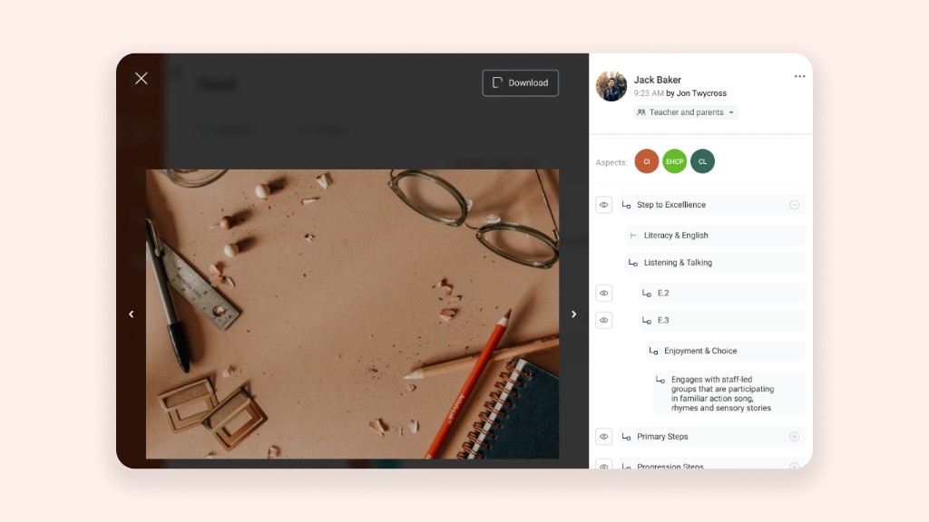 Evisense — assessment linking