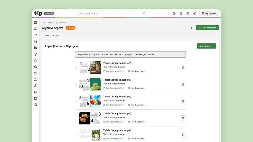 thefoodpeople — report pages
