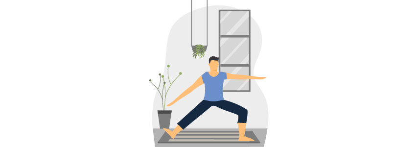 Person exercising in the morning