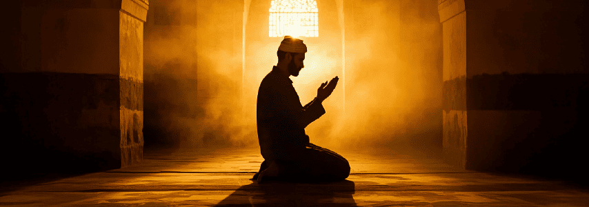 UK pilgrims praying 